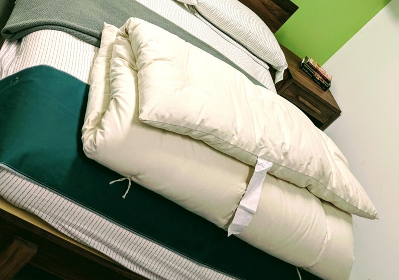 Cotton Mattress Topper 3inch Loft Natural Cotton Fill Handmade
