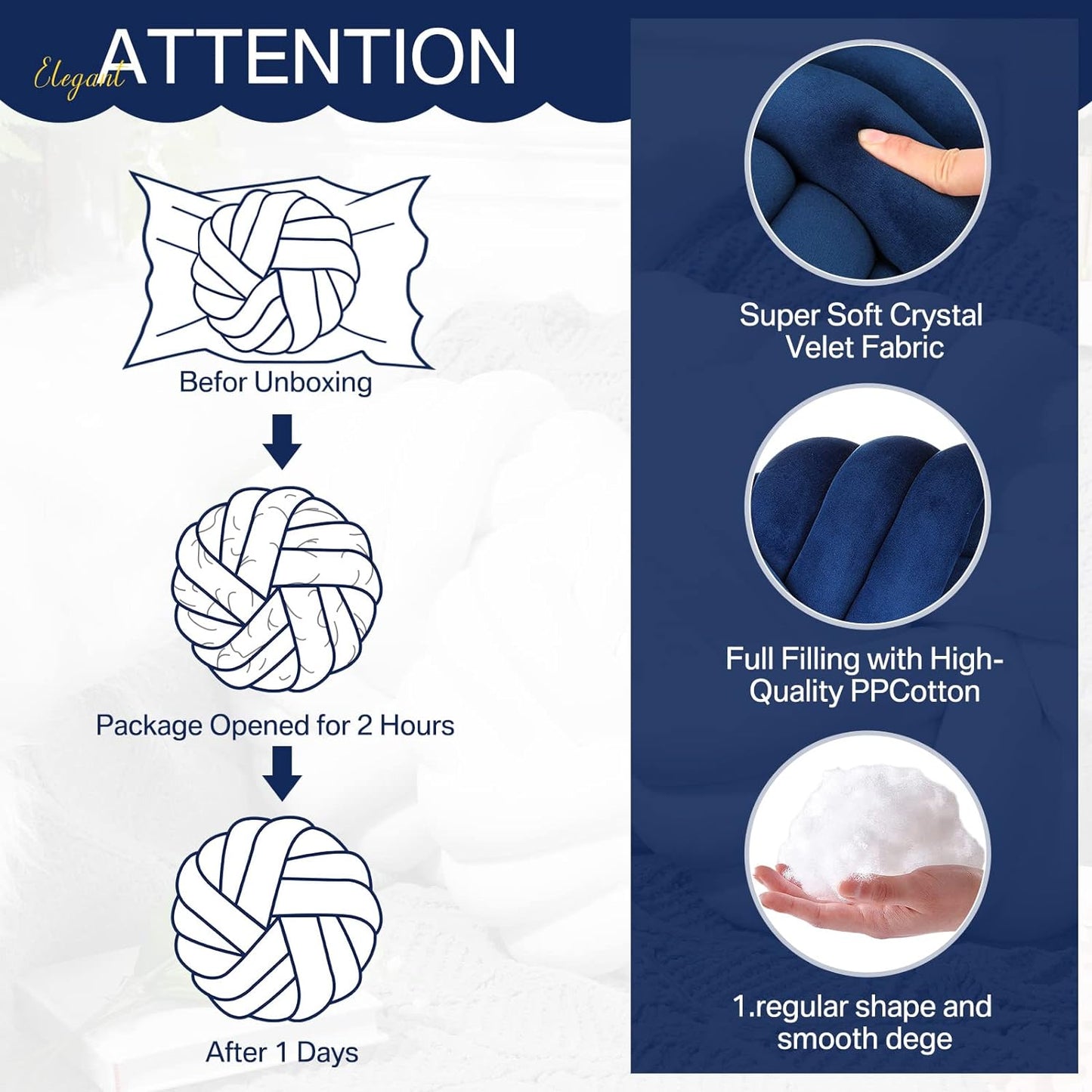 KNOTZ Two knot Circle Pillow