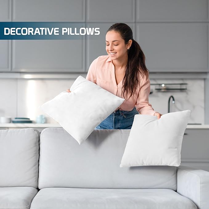 Throw Pillow Inserts - Premium Polyester Fiber-Filled Pillows