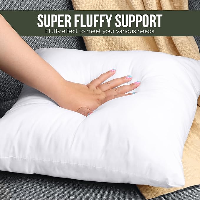 Throw Pillow Inserts - Premium Polyester Fiber-Filled Pillows