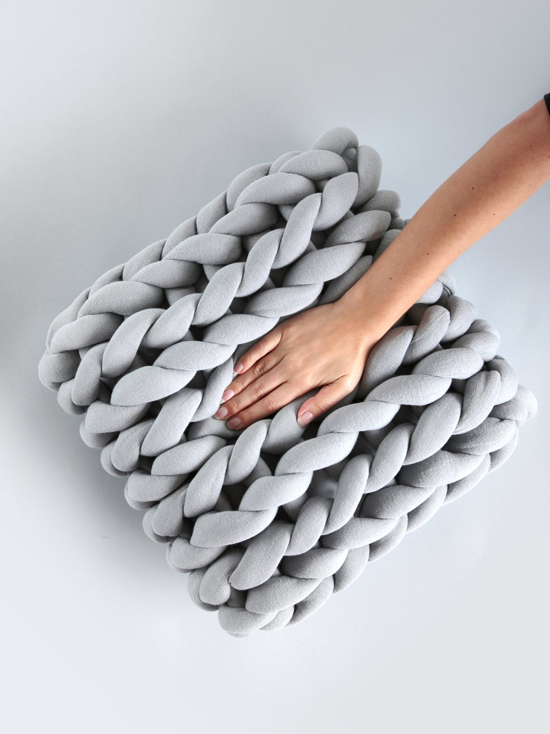 KNOTZ Square Knitted Cushion