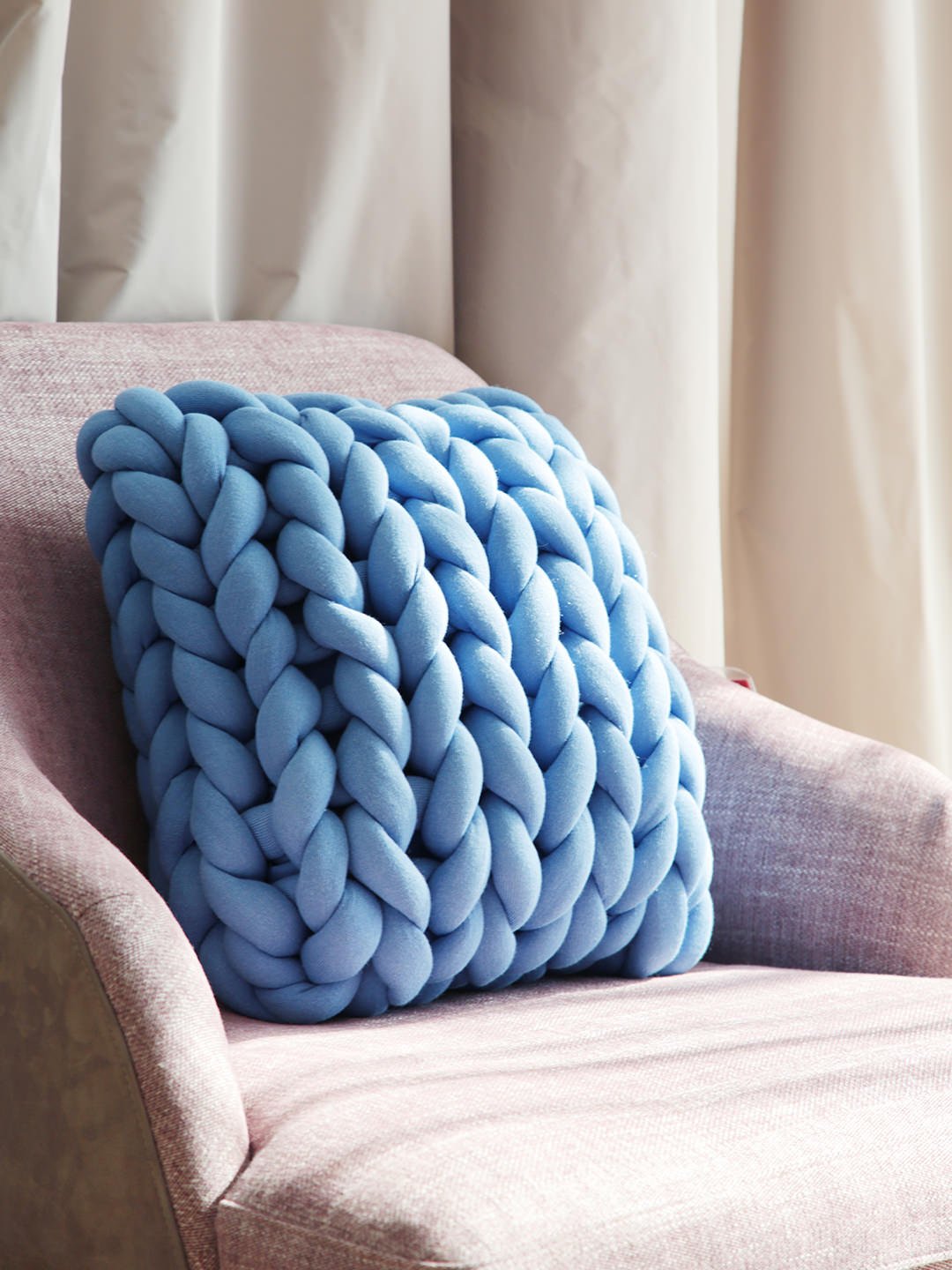 KNOTZ Square Knitted Cushion