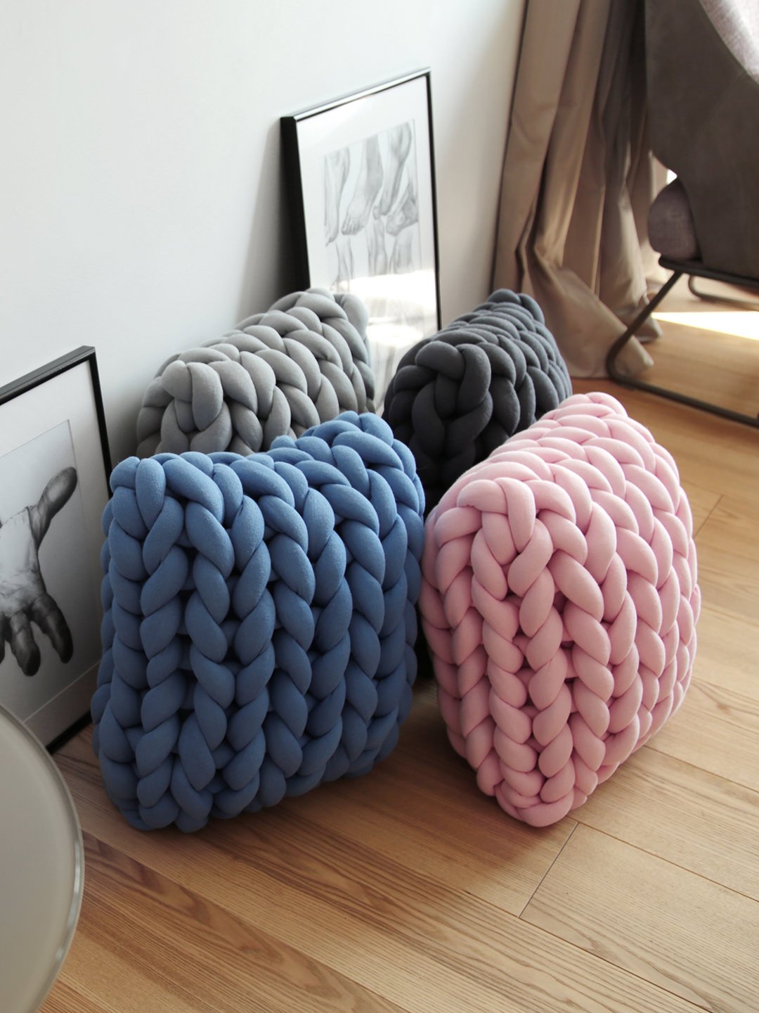 KNOTZ Square Knitted Cushion