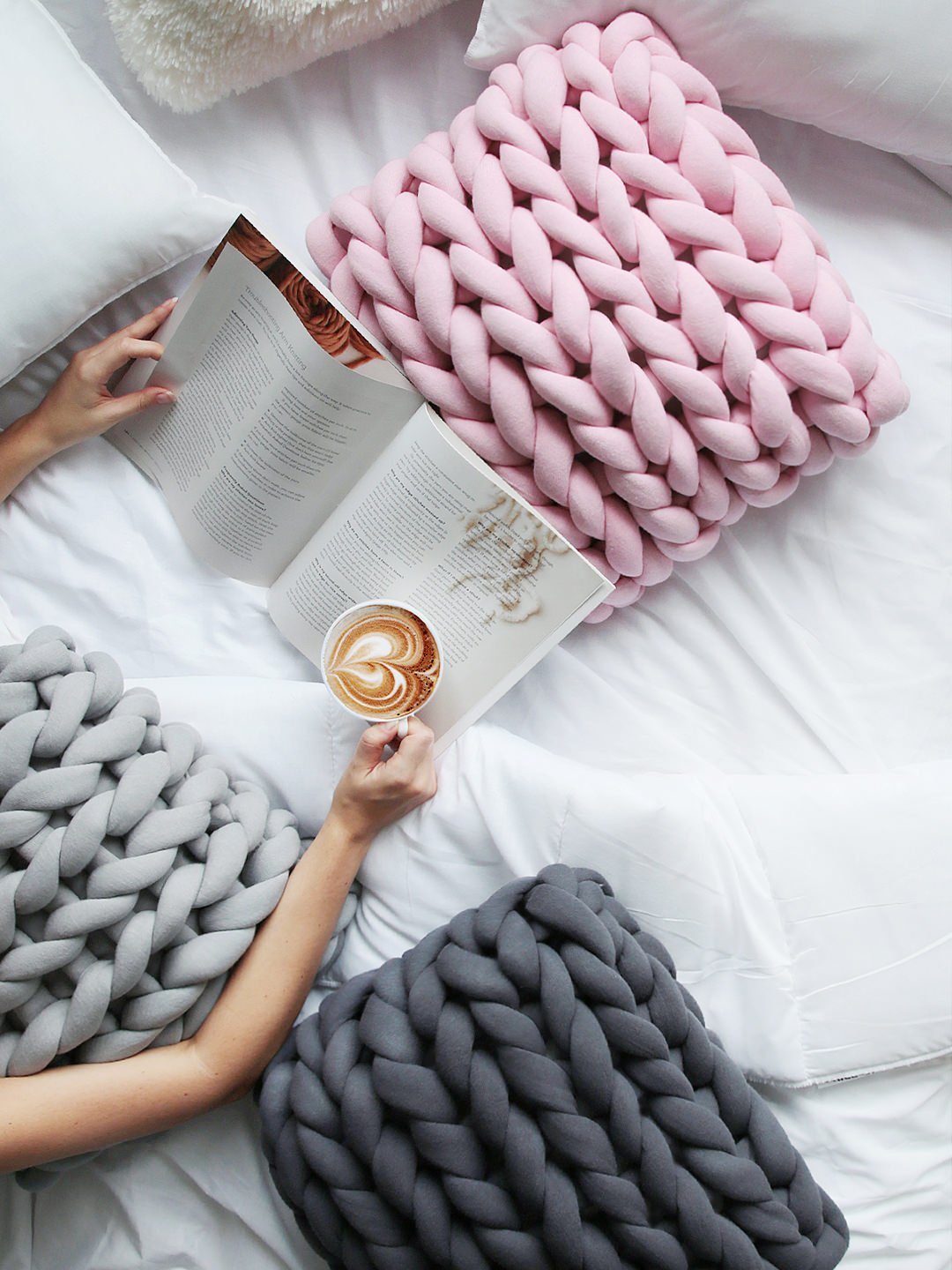 KNOTZ Square Knitted Cushion