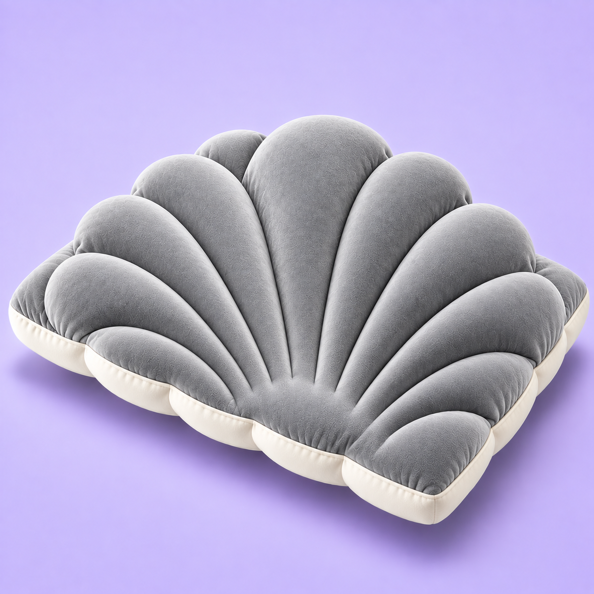 Shell Pillow | Plush Velvet Decorative Cushion
