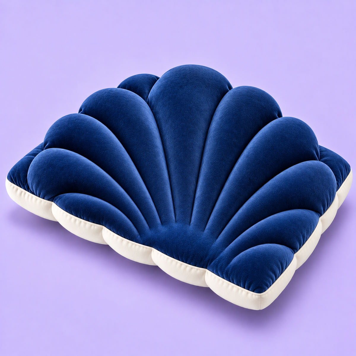 Shell Pillow | Plush Velvet Decorative Cushion