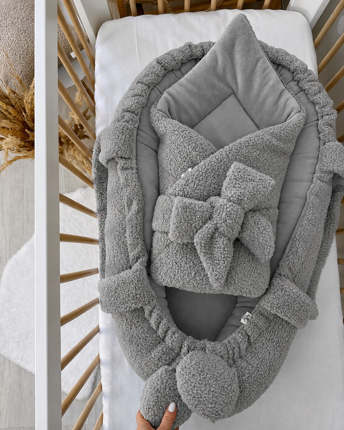 Cloud Ball Baby Nest Lounger – Ultra Soft Terry Infant Nest