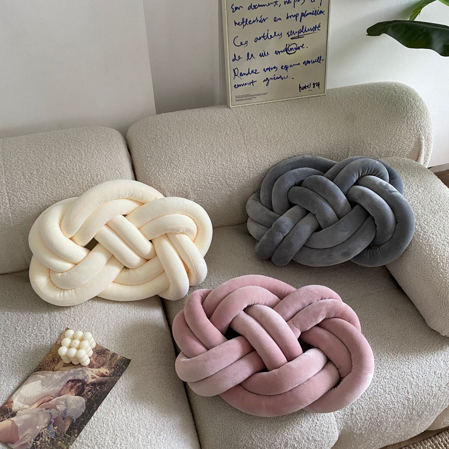 KNOTZ Throw Pillow Spandex Ring Comfortable Soft Sofa Cushion