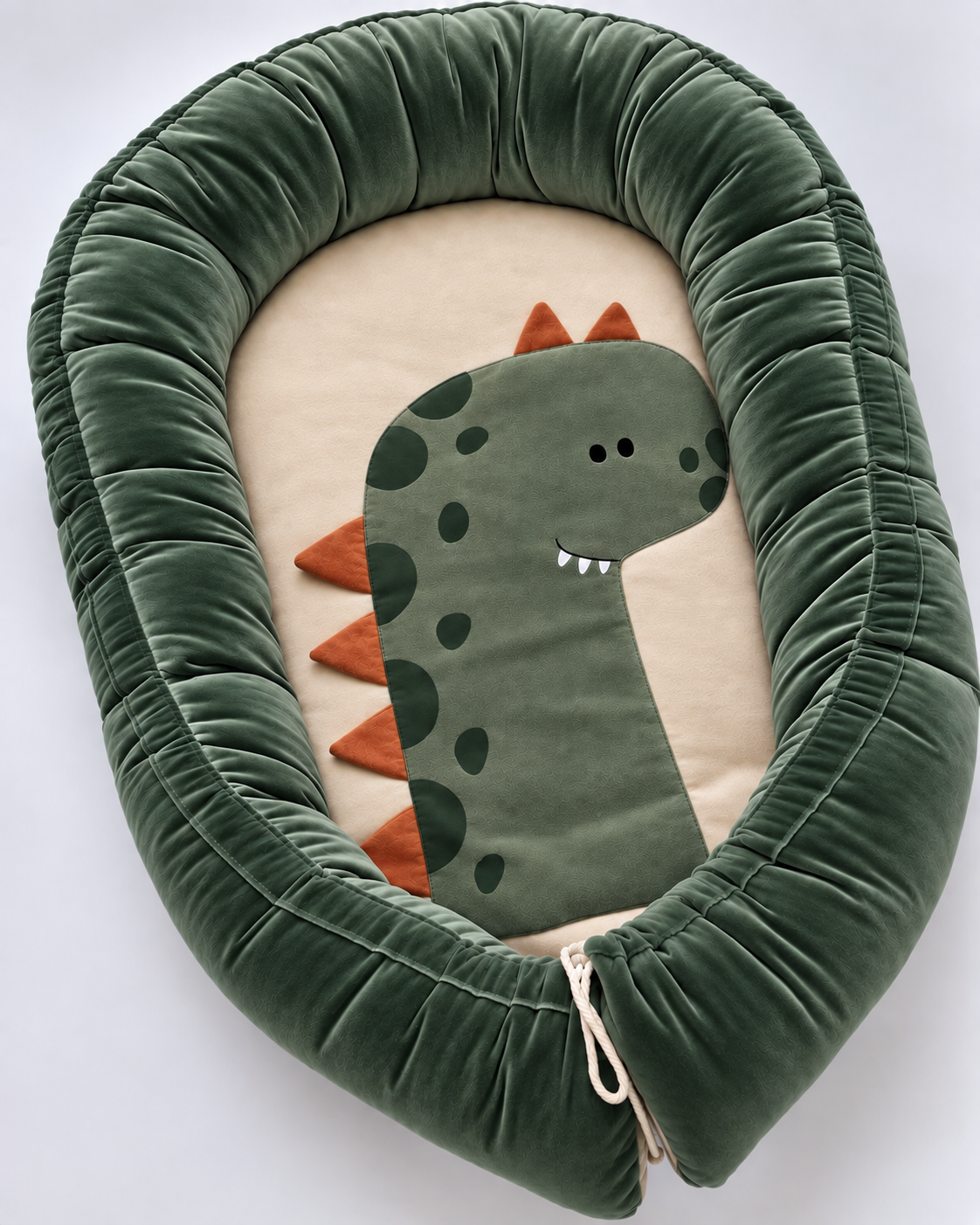 Dino Dream Baby Nest Plush Velvet Pod – Knotz