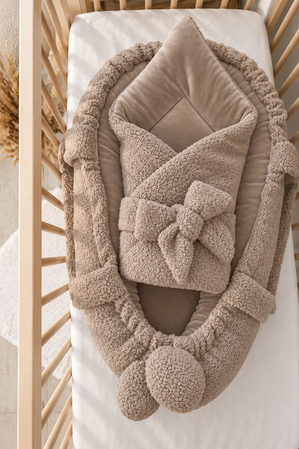 Cloud Ball Baby Nest Lounger – Ultra Soft Terry Infant Nest