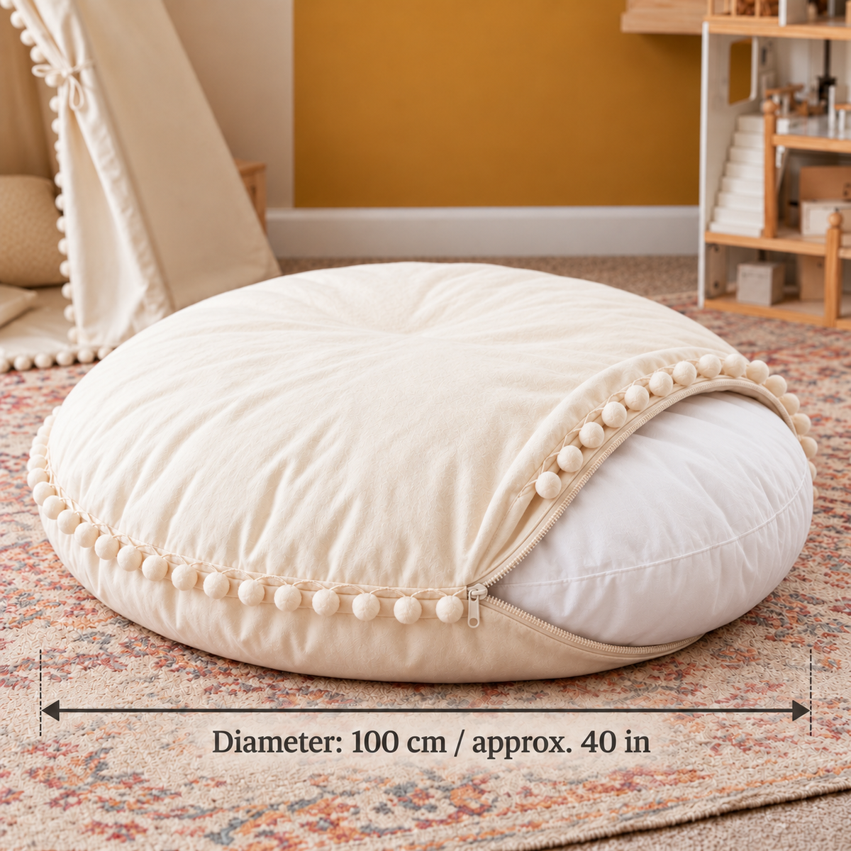 Round Floor Play Pillow
