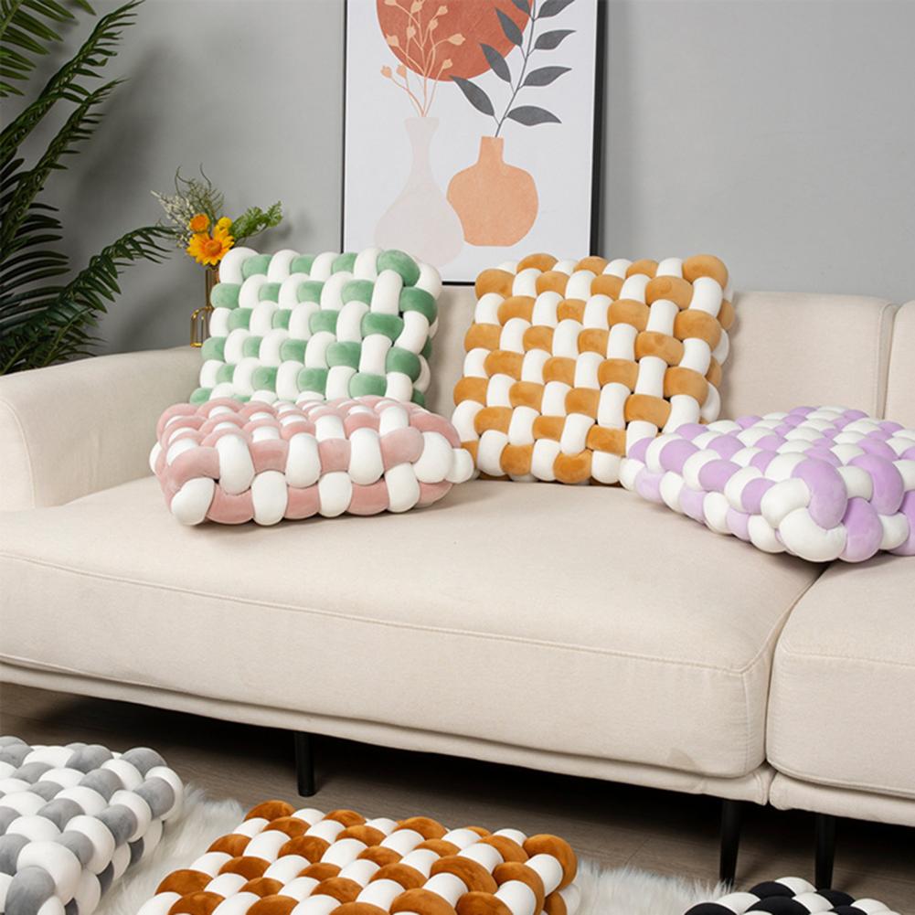 Square Knot Cushion|Dual-Tone Design | Pakistan Home Decor