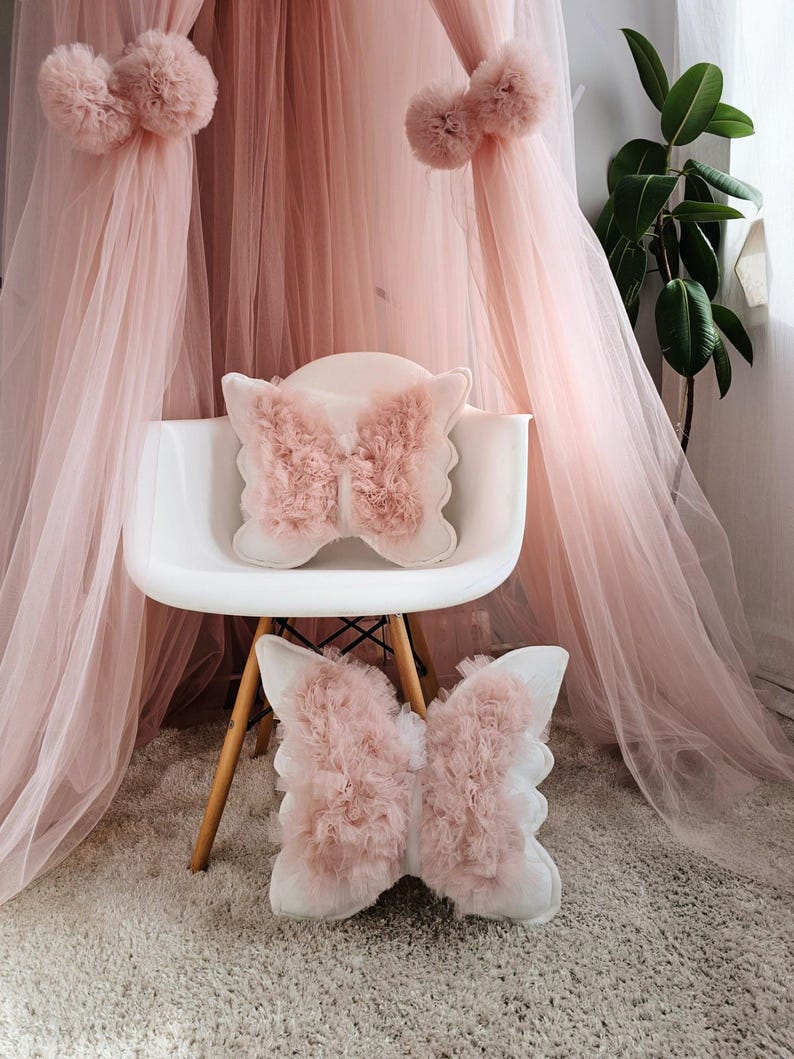 Decorative pillow butterfly 17 inches (43 cm) high