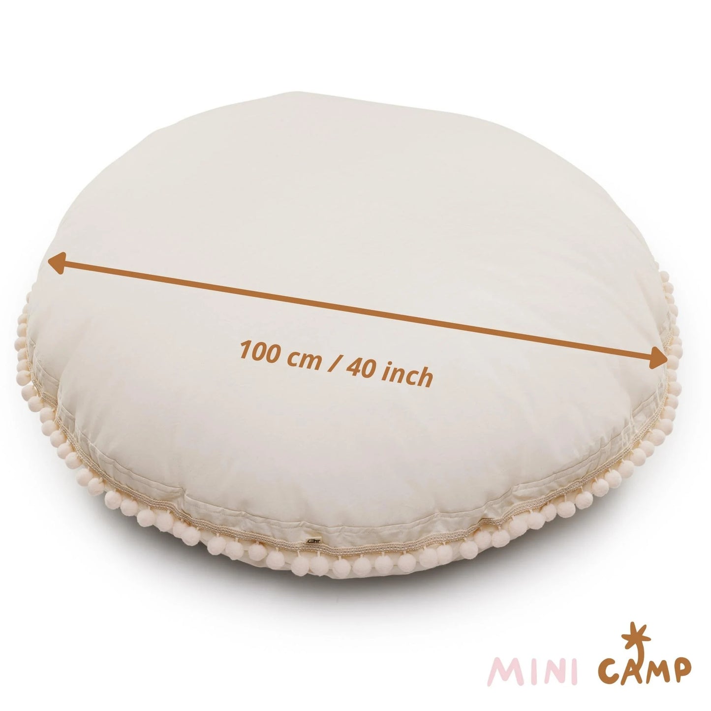 KNOTZ Round Floor Play Pillow (40 Inches ,Velvet Jacquard)