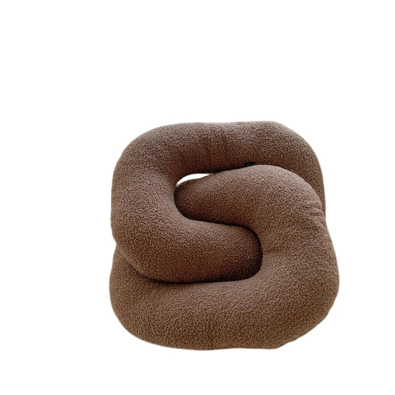 Chain-link Knot Cushion β Long Lumbar Pillow with Core | 90x30x10 cm