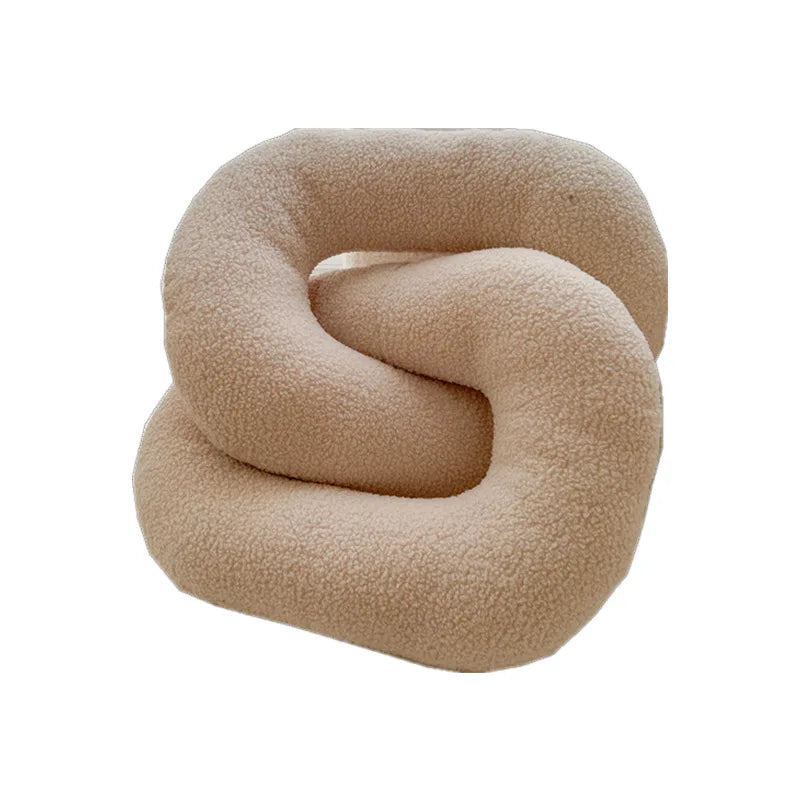 Chain-link Knot Cushion β Long Lumbar Pillow with Core | 90x30x10 cm