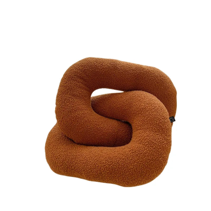 Chain-link Knot Cushion β Long Lumbar Pillow with Core | 90x30x10 cm