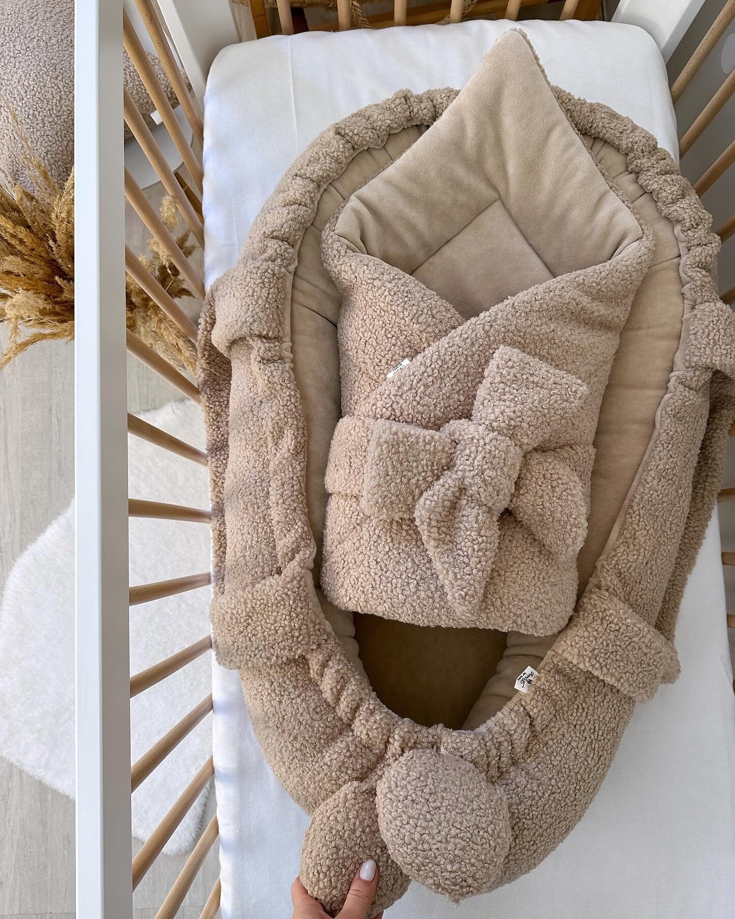 Cloud Ball Baby Nest Lounger – Ultra Soft Terry Infant Nest