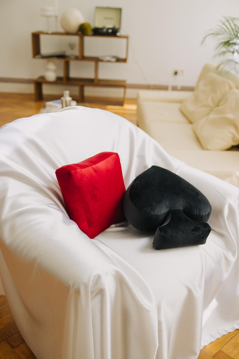 Playing Card Suit Velvet Cushion – Handmade Luxury Throw Pillow by Knotz