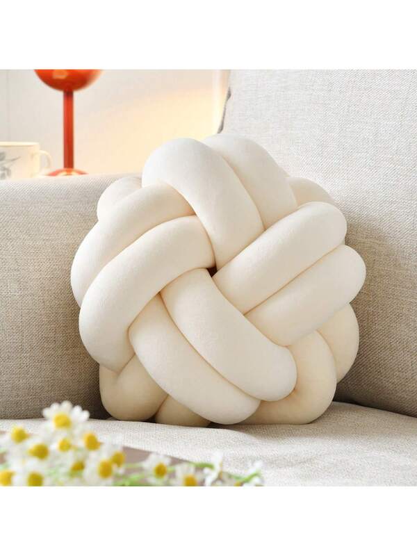 🧶 Elastic Knot Ball Pillow — Handmade Cushion by Knotz