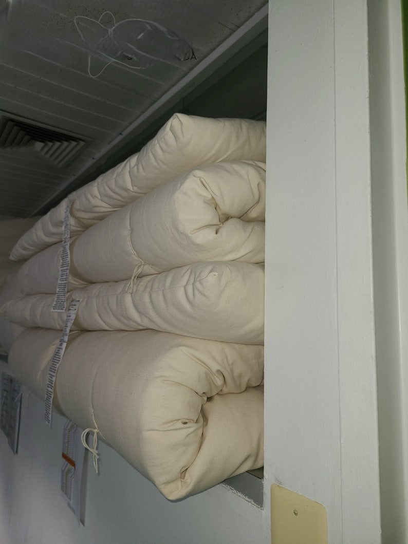 Cotton Mattress Topper 3inch Loft Natural Cotton Fill Handmade