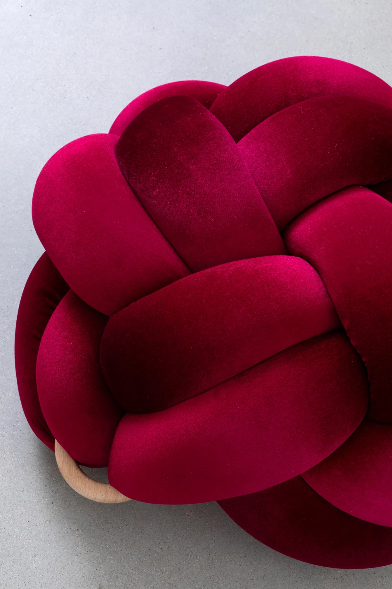 Velvet Knotted Ottoman