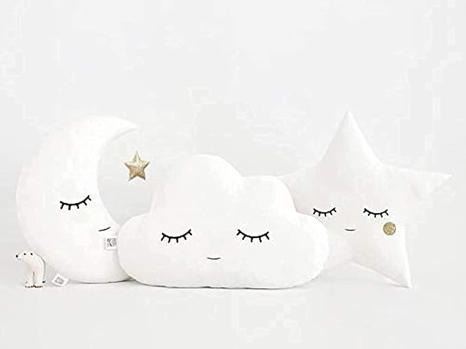 KNOTZ Moon, Star, Cloud Cushion , 16x16 inch