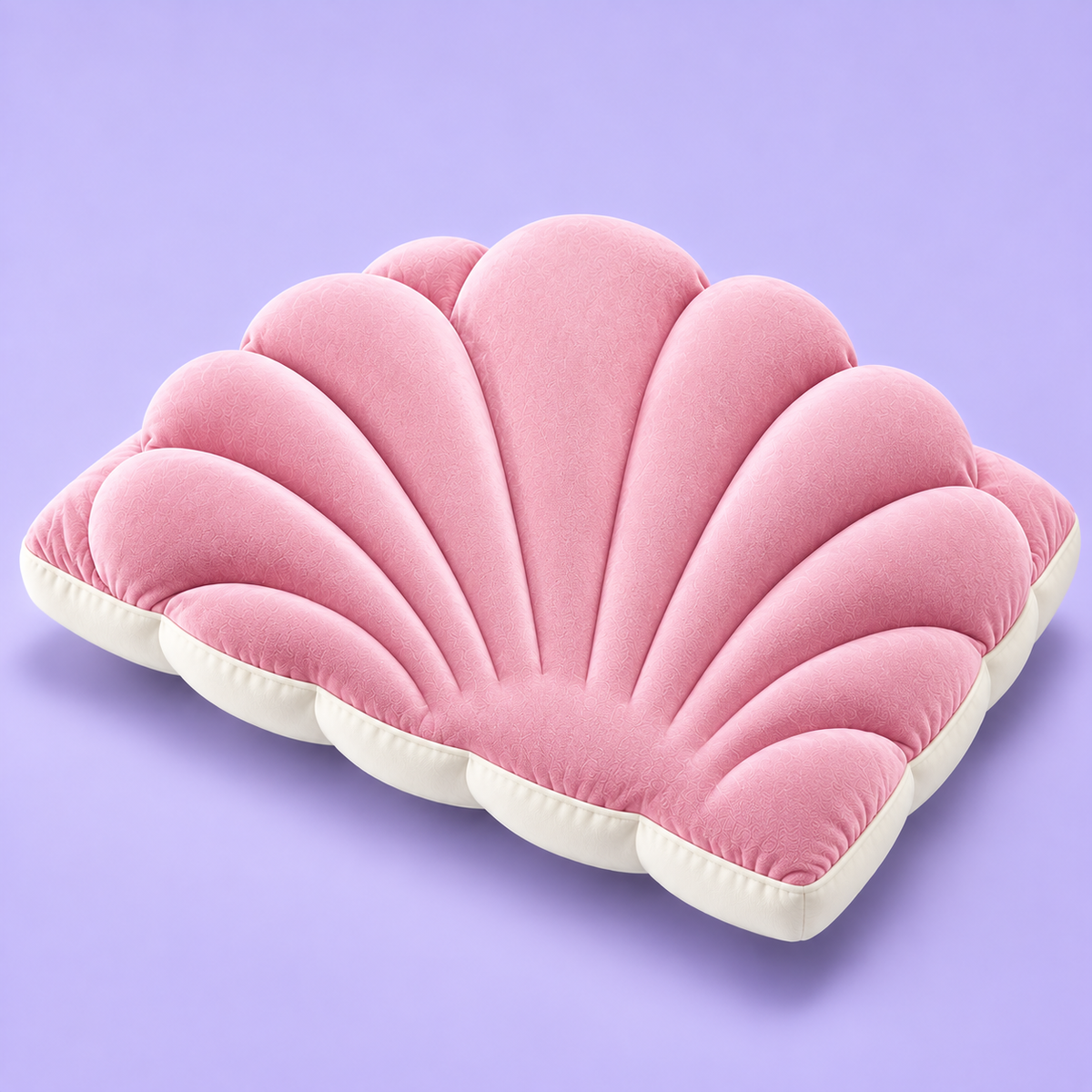 Shell Pillow | Plush Velvet Decorative Cushion