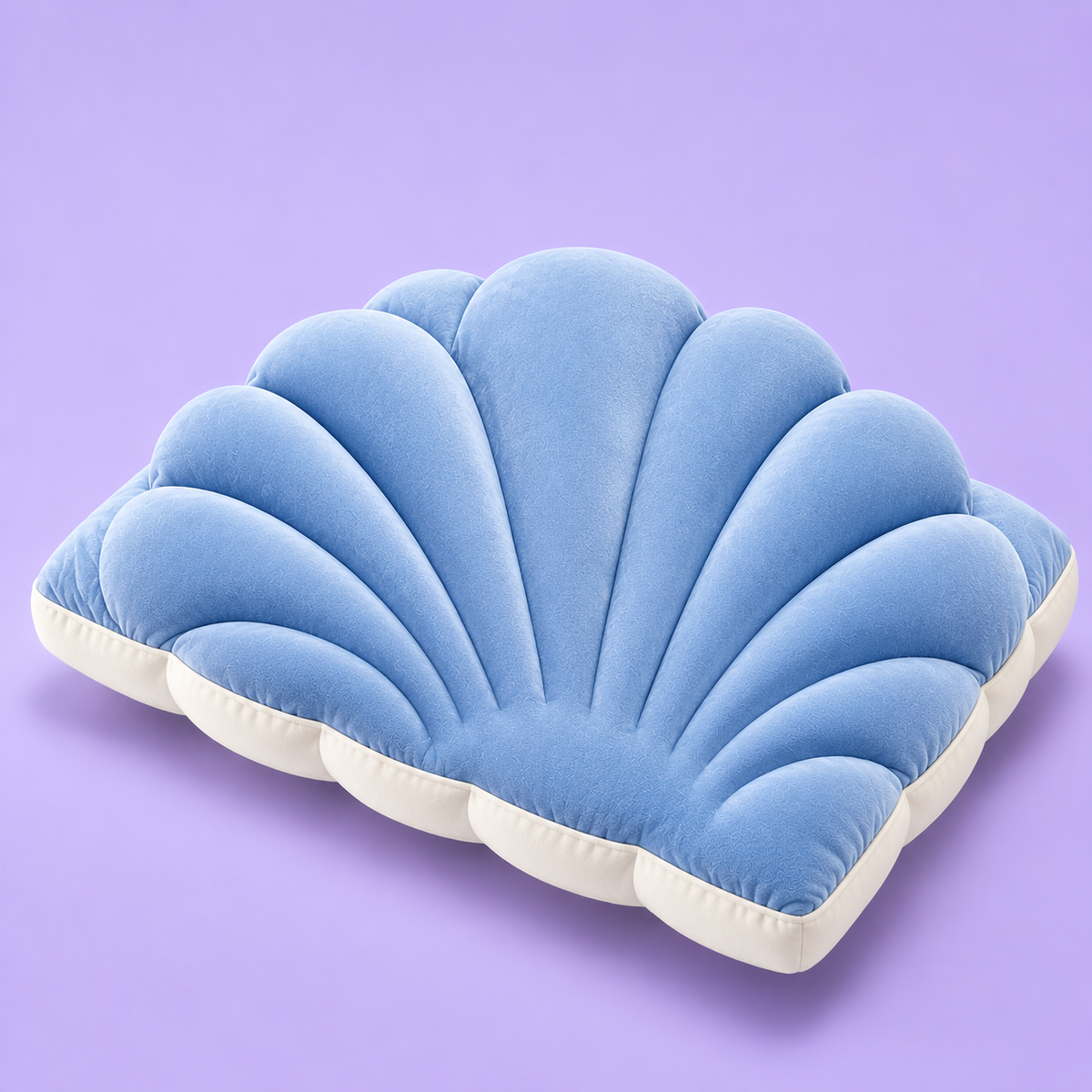 Shell Pillow | Plush Velvet Decorative Cushion