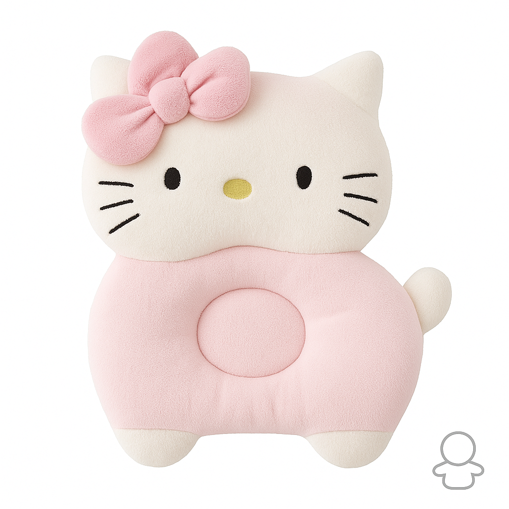 🐬🐱 Baby Head Shaper Pillow – Dolphin & Cat Edition