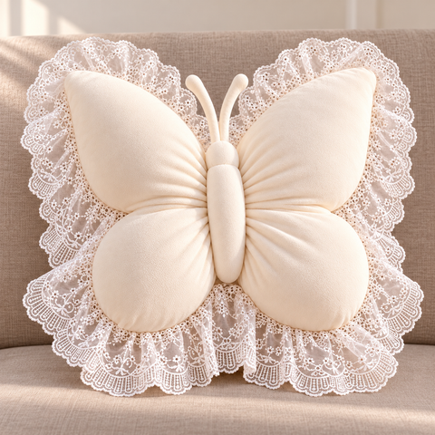 Lace Butterfly Cushion