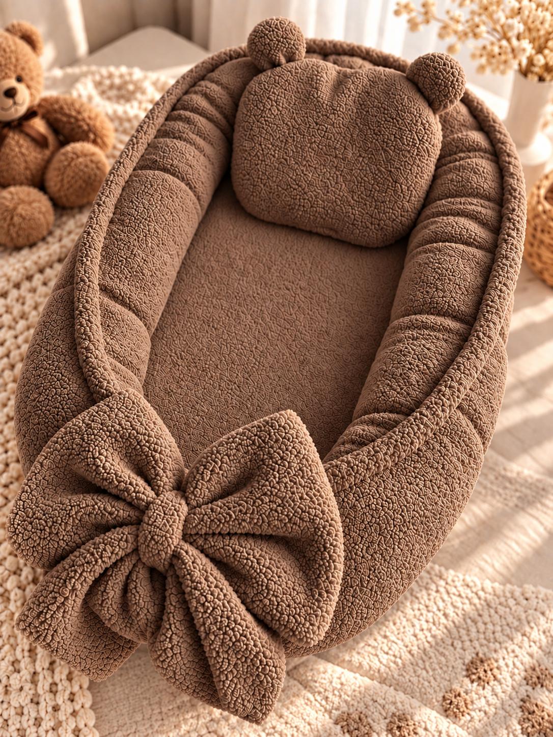 Cloud Baby Nest Pod Cofee – Ultra Soft Terry Infant Lounger