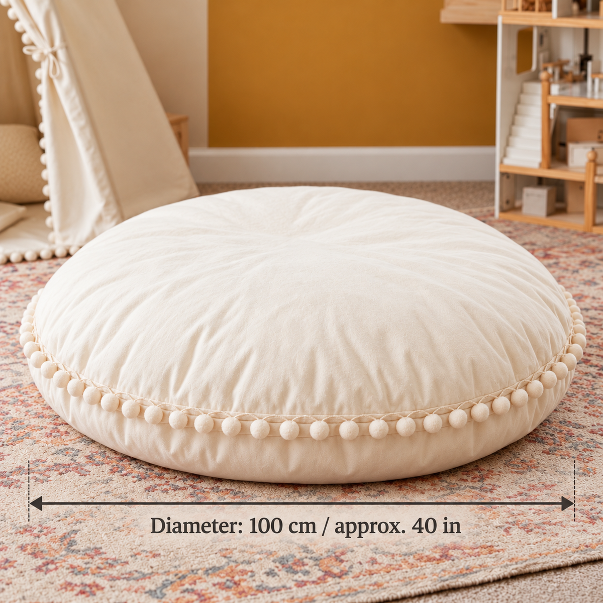 Round Floor Play Pillow