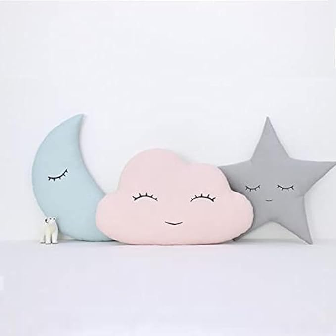 KNOTZ Moon, Star, Cloud Cushion , 16x16 inch