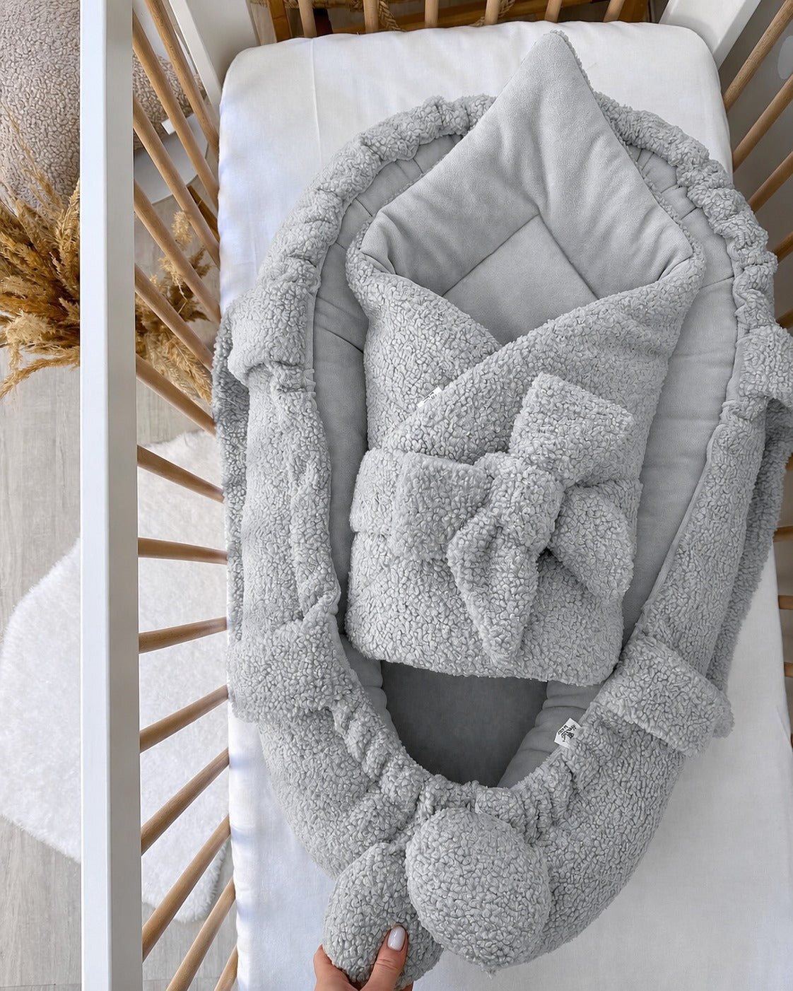 Cloud Ball Baby Nest Lounger – Ultra Soft Terry Infant Nest