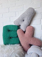 KNOTZ letter cushion fabric and colour reference