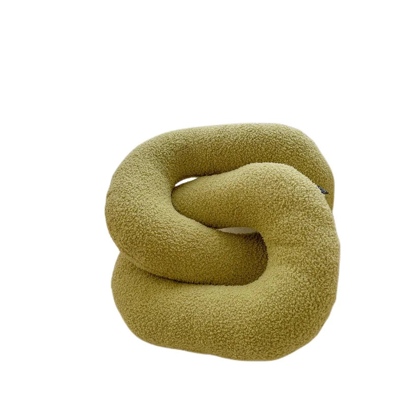 Chain-link Knot Cushion – Long Lumbar Pillow with Core | 90x30x10 cm