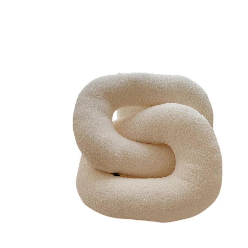 Chain-link Knot Cushion – Long Lumbar Pillow with Core | 90x30x10 cm