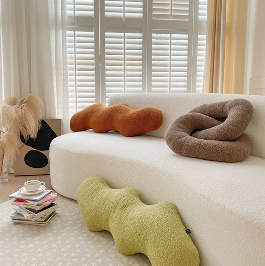 Chain-link Knot Cushion – Long Lumbar Pillow with Core | 90x30x10 cm