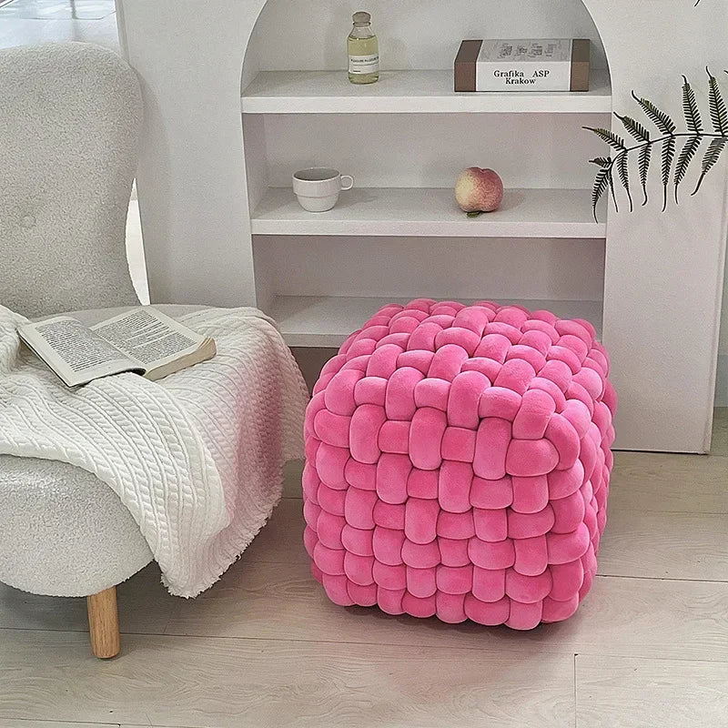 Braided Cube Ottoman